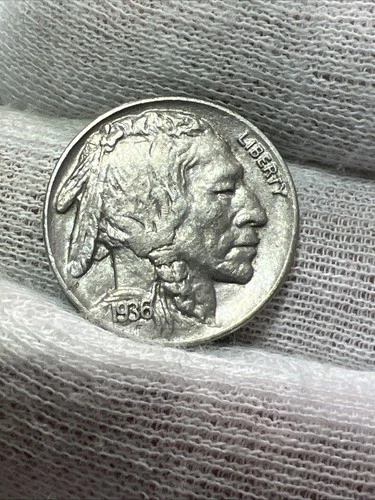 1936 Uncirculated BU MS High Grade Buffalo Nickel Beautiful Old US Coin!