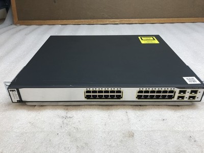 Cisco Catalyst WS-C3750G-24TS-S1U V03 24-Port Gigabit Layer 3 Switch w/ Rack Ear