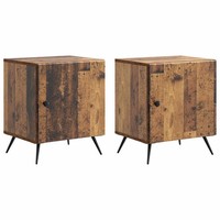 Nachttisch Altholz 43 X 34,5 X 50 Cm Holzwerkstoff 2Er Set