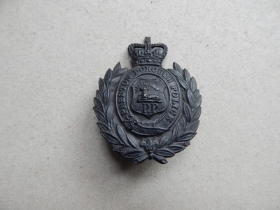 Veraltetes Preston Borough Polizeikranz Nachtmütze Abzeichen Q/C BE