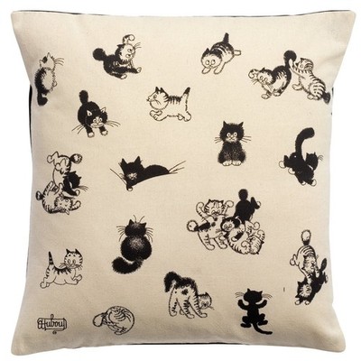   Süßes Kissen  Katzen  beige schwarz Winkler  45 x 45 cm    