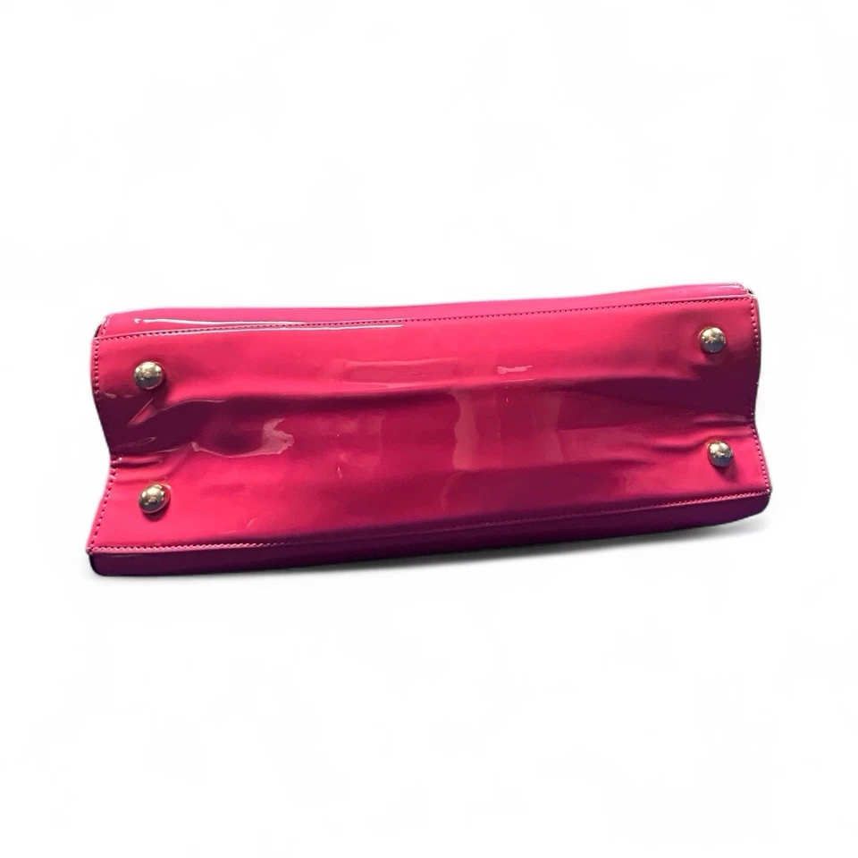 Bolso con asa superior de cuero sintético rosa ~ varios bolsillos ~ correa no incluida Foto 4 de 4