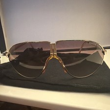 Vintage 80s CARRERA PORSCHE DESIGN 5622 Folding sunglasses gold Scarface pacino