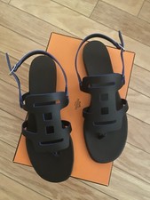 hermes shoes women Sandals Size 11 New  Black