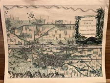 Antique Map of Heliopolis & Memphis Egypt – Early 1900s German Print
