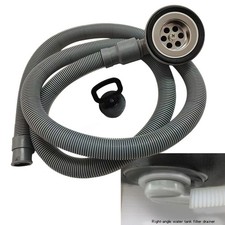 56mm 2.2" Sink Waste Fitting W/1.5M Water Pipe for Boat Caravan Motorhome RV New