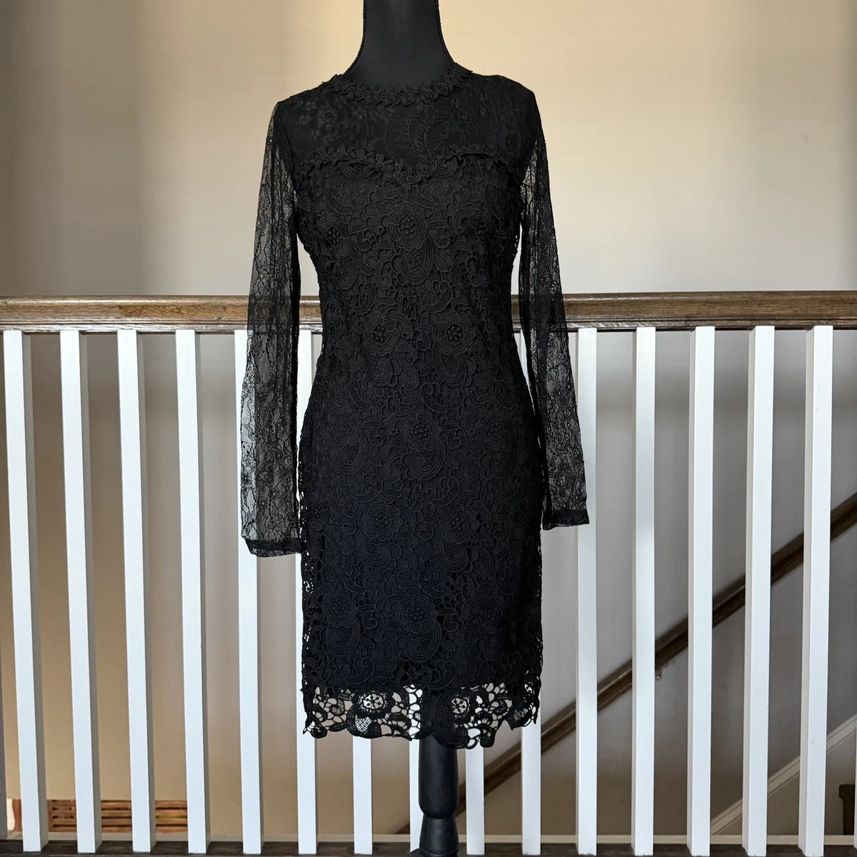 romeo and juliet couture black lace dress Romeo And Juliet Couture | Black Lace Cut Out Dress | Size S