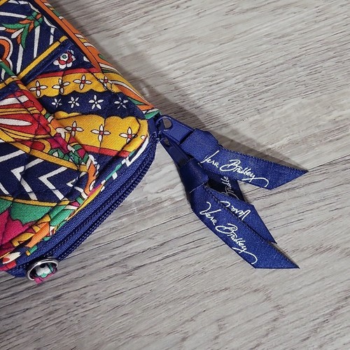 Portafoglio Vera Bradley doppio occhio veneziano paisley pochette cerniera magnetica colorato - Foto 6 di 10