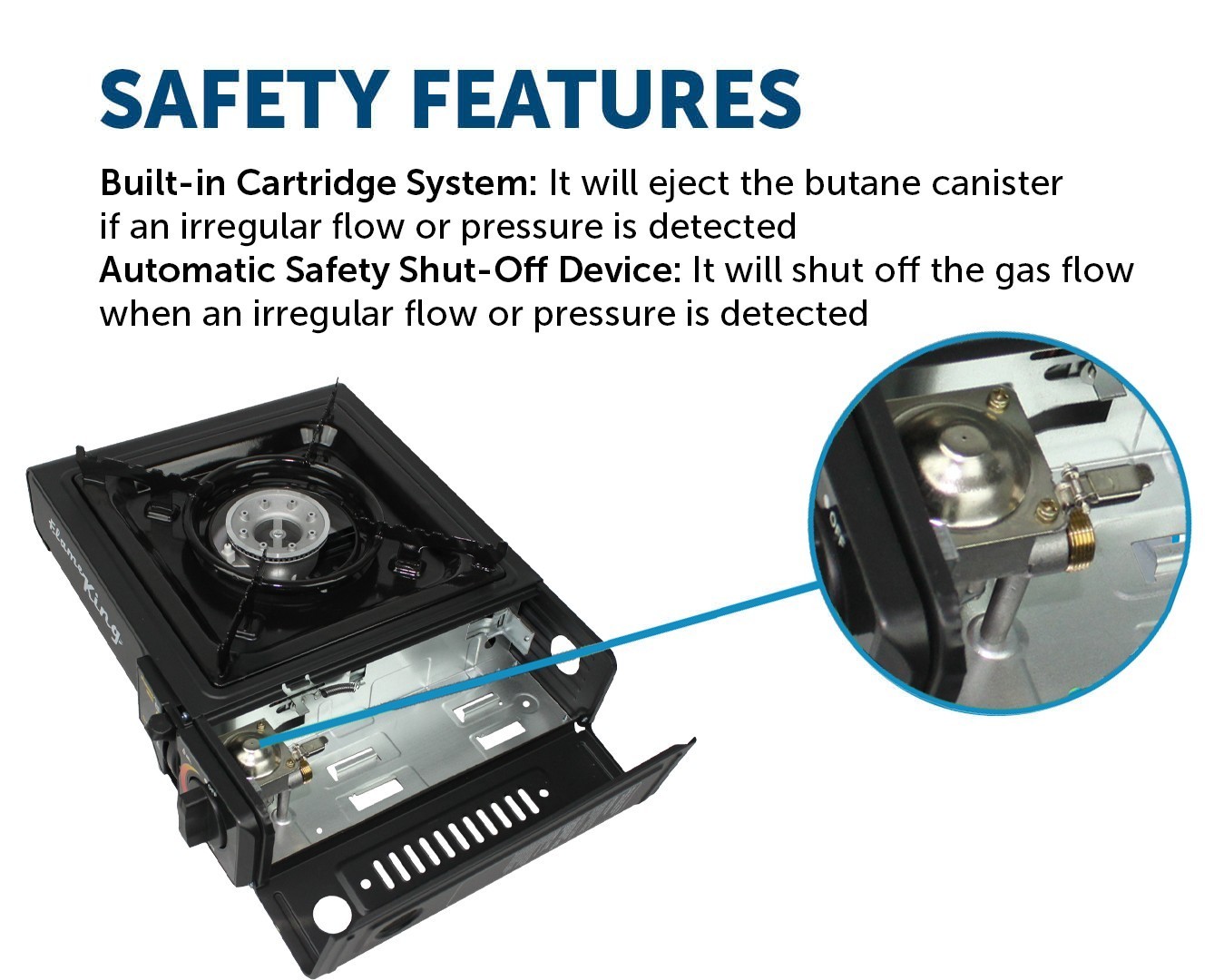 Portable Dual Fuel Butane/Propane Camping Stove Burner with Carry Case-Black