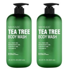 Tea Tree Body Wash and Shower Gel with Vitamin E for Jock Itch, 20.2oz, 2 Pack