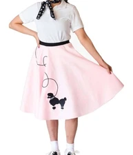 Hip Hop 50s Shop Womens Poodle Skirt Vintage Style Halloween Dance Costume XS S