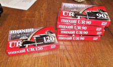 SEALED Lot of 4 Maxell audio cassettes normal bias UR 3 90 min. 1 120 min.