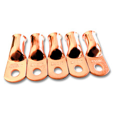 5x 1/0 Gauge 5/16" Hole OFC Copper Ring Terminal 0 GA M8 Lug Battery Connector