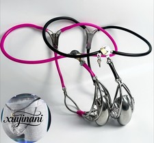 Male Stainless Steel Chastity Belt Half Hollow Invisible Lockable Pant Device