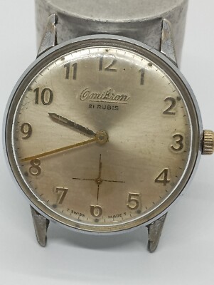 VINTAGE Swiss Omikron watch movement cal. Unitas 6325 from 1970 Balance Hads Par
