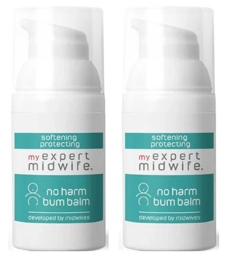2 x My Expert Midwife Bum Balm. Softening & Protecting. 30ml. Midwife Developed.