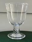 Large Steuben Crystal 8011 Air Twist Water Goblet or Wine Glass Signed