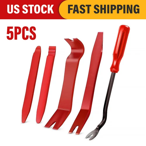 5pcs Car Door Trim Removal Tool Pry Panel Dash Radio Body Clip Installer Kit Set