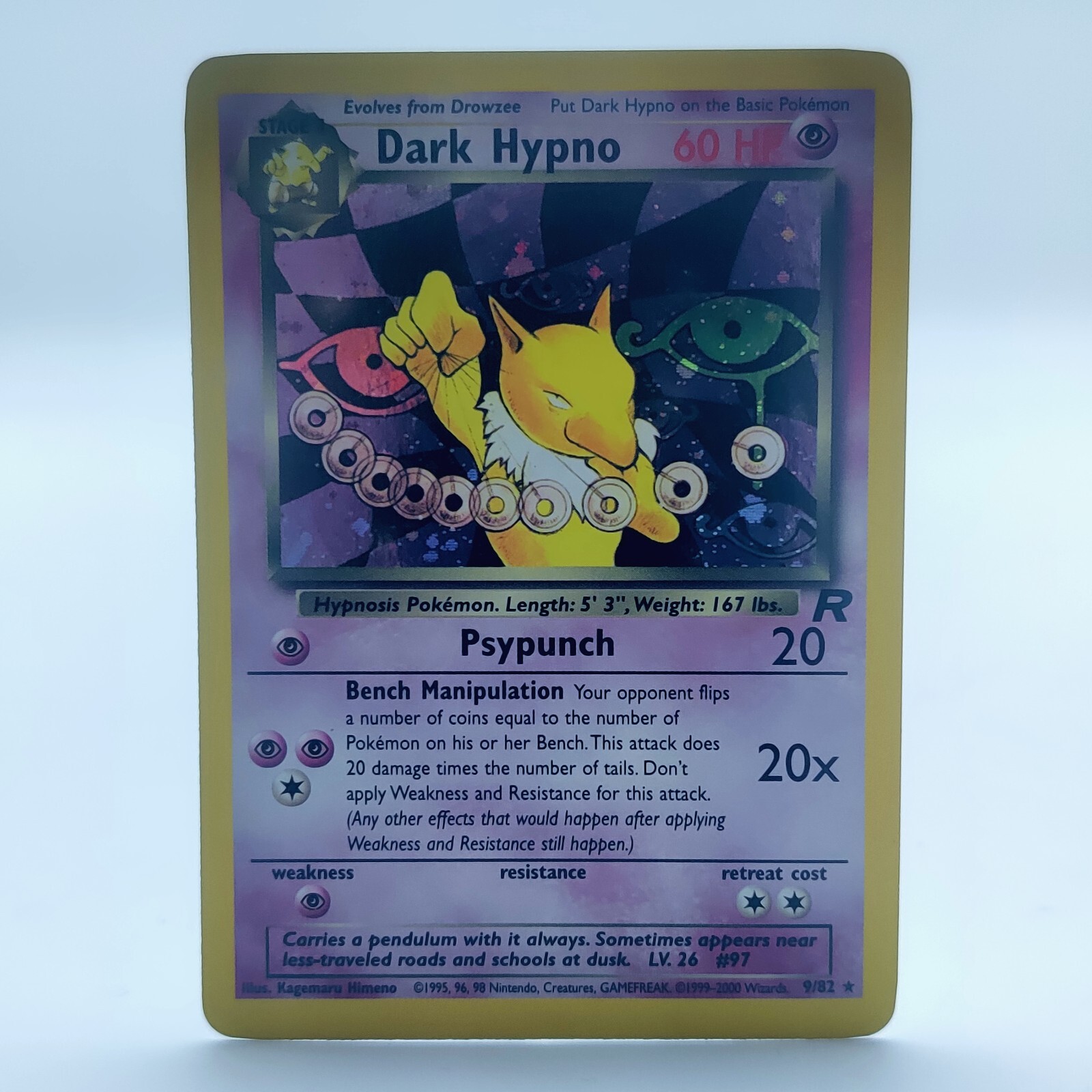 Pokemon TCG Card - Dark Hypno 9/82 Holo Team Rocket