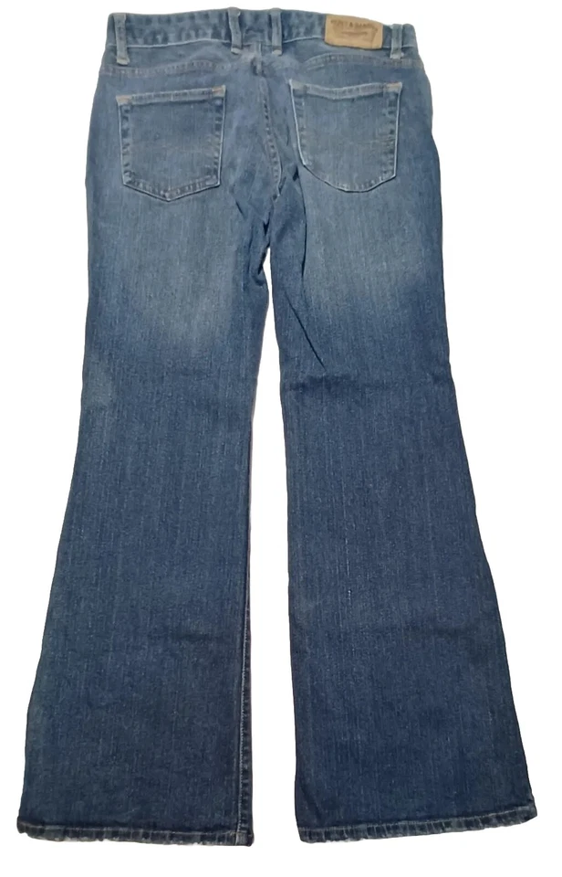 Pantalones de mezclilla para mujer Y2K Steve & Barry's de colección desgastados bootcut. Pantalón corto talla 6. Foto 3 de 4