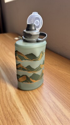 HydraPak Stow 350ml/ 12 Fl Oz Flexible Bottle Leakproof Flip Cap Bail Handle