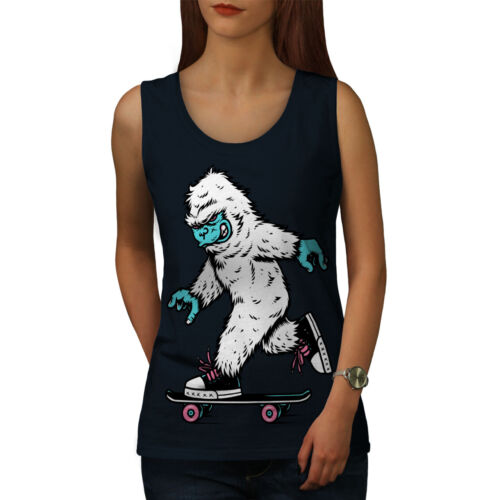 Wellcoda Monster Skateboard Tank Top femme, Crazy Athletic Sports Shirt - Photo 1/22