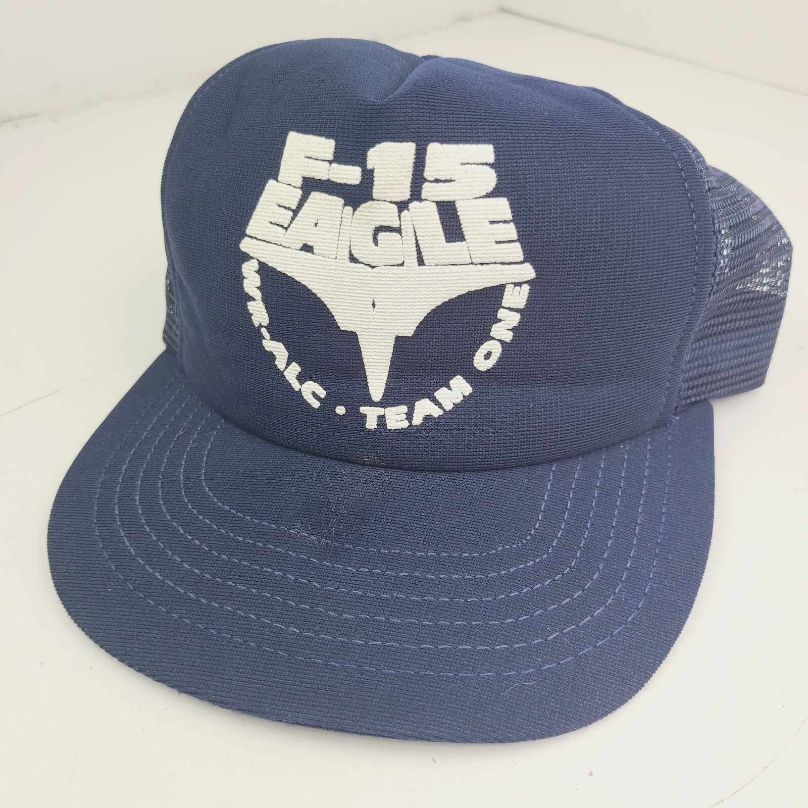 Vintage F-15 Eagle WR-ALC Team One Foam Snapback Mesh Trucker Cap Hat Adjustable