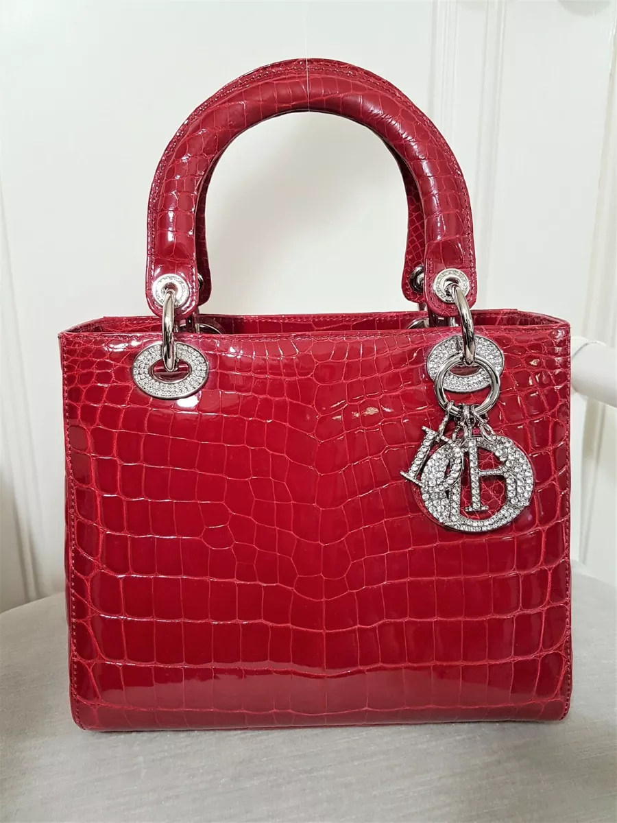 AUTH CHRISTIAN DIOR Red PVC Canvas and Leather Boston Bag Purse #55412  £328.22 - PicClick UK