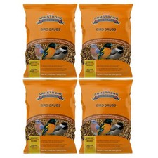 Armstrong Wild Bird Food Mealworm Alternative Bird Grubs, 1.1lbs Pack of 4