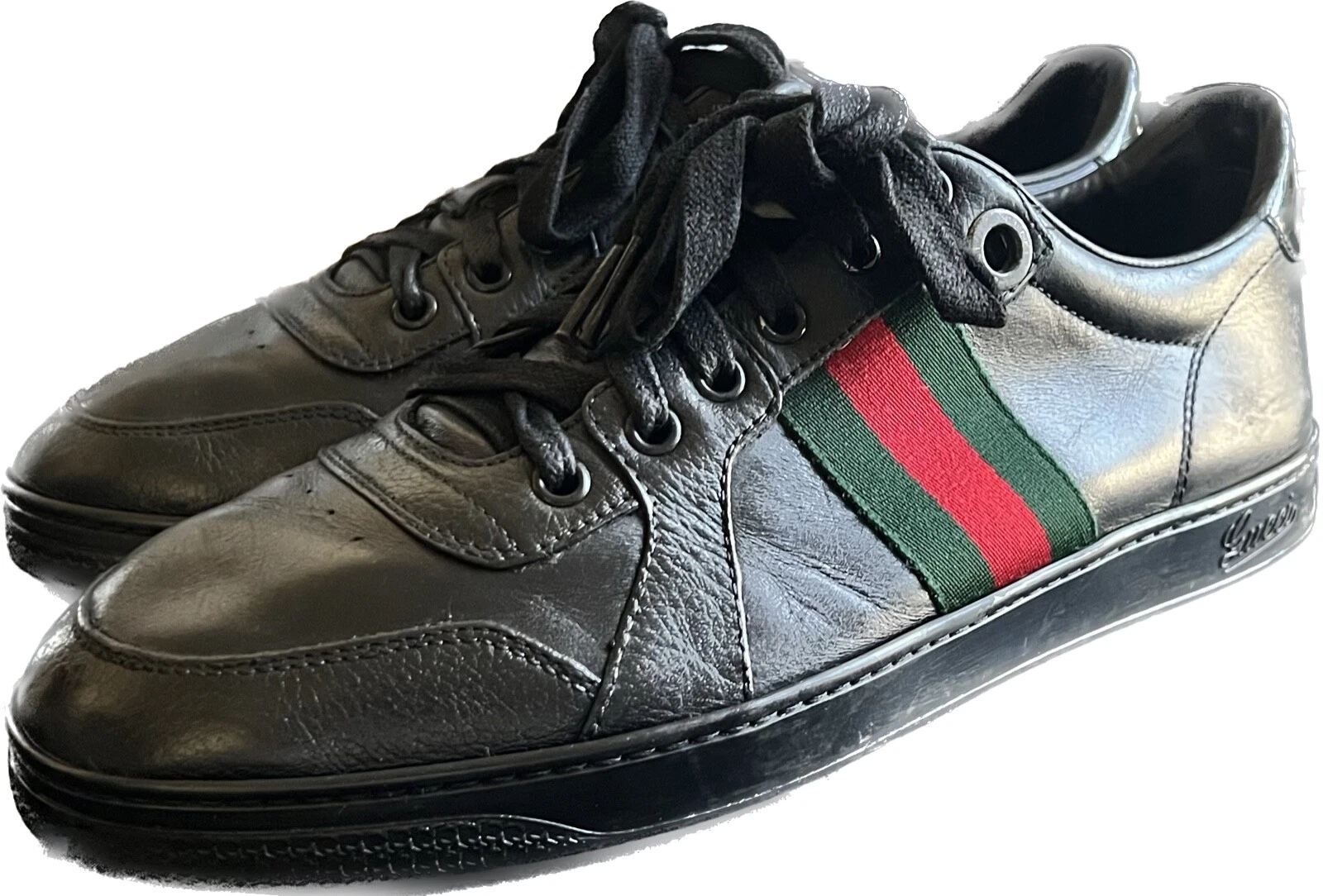 As de tennis Gucci noir pour hommes taille : 7 États Unis 6 Royaume Uni