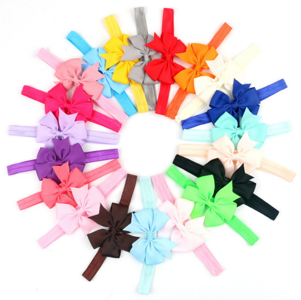 20-Pack Newborn Baby Girl Headbands – Infant Toddler Bow Hair Band Set