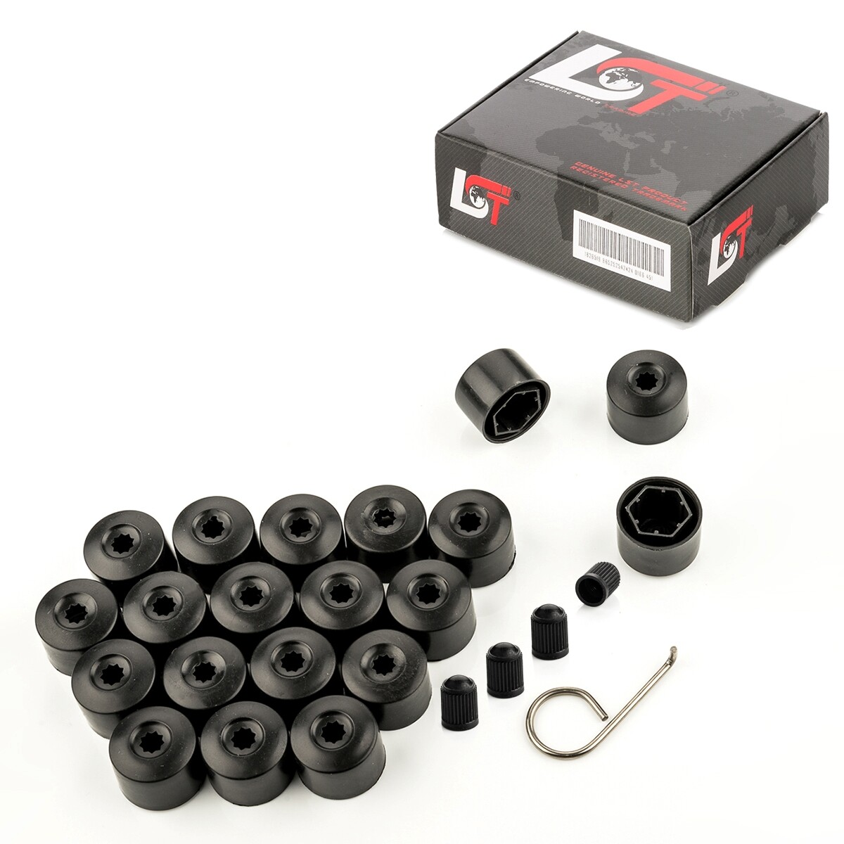 20x Wheel Screw Caps Cover Caps 0 21/32in Black Matte for Audi Tt 8J3 8N3