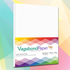 100 Sheets - Premium White CARDSTOCK PAPER - 8.5" x 11" Sheets - 65 lb. cover