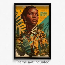 Brazilian Movie Poster - Woman Feeling Dispirited, Scientific Patterned Clothing