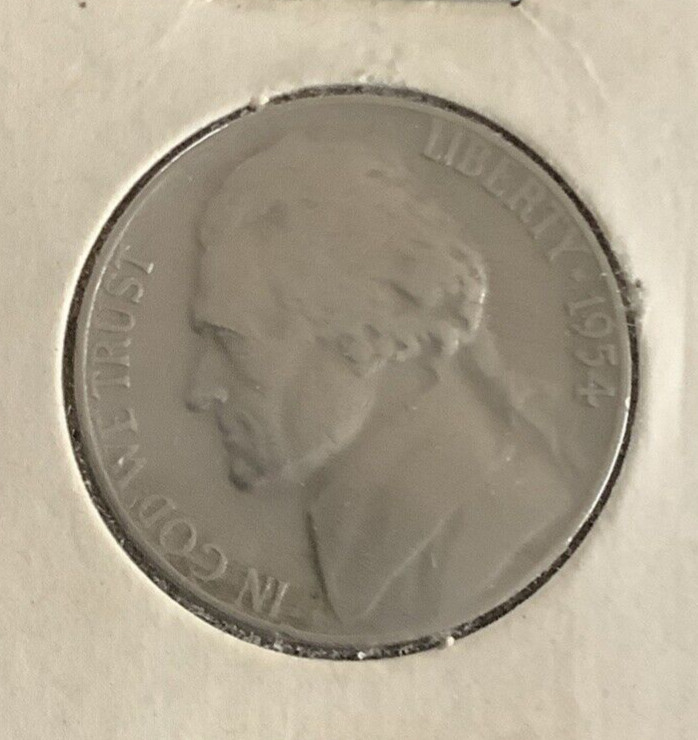 1954 P Jefferson Nickel US 5 Cent Coin