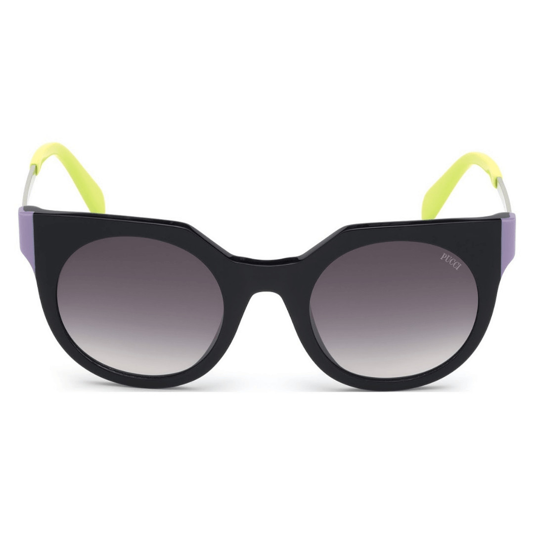 Emilio Pucci EP120 01B Черные цветные круглые пластиковые солнцезащитные очки в оправе 50-23-140 25490₽