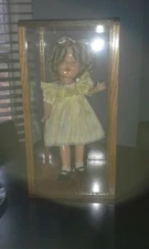 solid oak 8x 8 x 16 inch doll case display