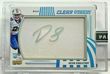 Devin Singletary 2019 Panini Instant Clear Vision Autograph Auto RC#d 4/10 BILLS