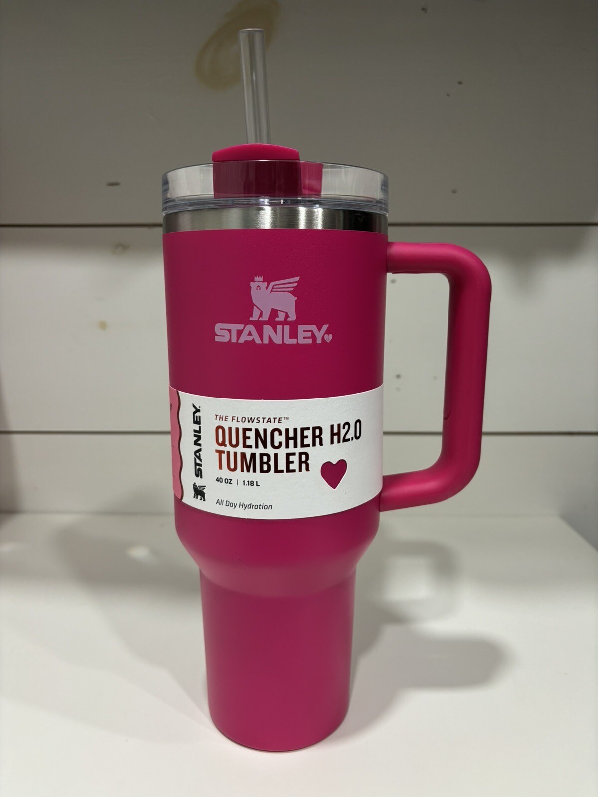 Stanley 40 oz/1.18 L  Flowstate Quencher H2.O Tumbler-Valentine’s Day Cosmo Pink