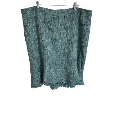 Lane Bryant Womens Tweed Skirt Plus Size 24 Fringe Hem Lined Career Work  Office