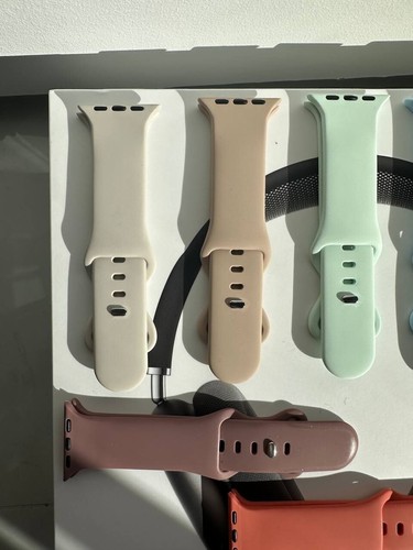 Bracelets Apple Watch neufs pour toutes séries 38 40 41 mm + couvercle en verre - Photo 7 sur 8