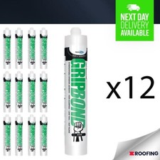 12x Bondit Gripbond Multi Purpose Solvent-Free Gap Filling Adhesive WHITE 350ML
