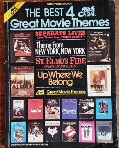 Best 4 Plus24 Great Movie Themes Sheet Music Book Vintage 1986 Columbia Pictures - Picture 1 of 7