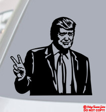 PRESIDENT DONALD TRUMP WORLD PEACE SIGN Vinyl Decal Sticker Car Rear Window MAGA