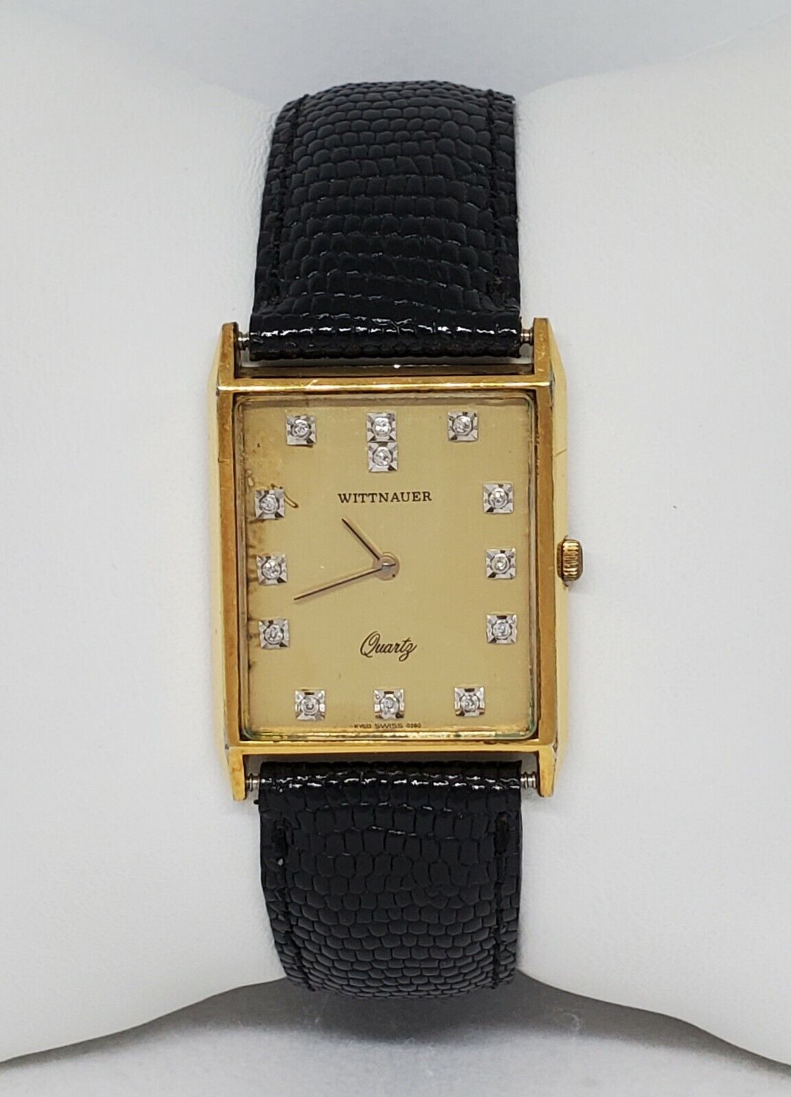 Vintage Mens Wittnauer Quartz  KY1213 Swiss 0280 Gold Tone Analog Watch C8