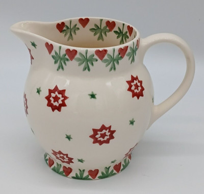 Emma Bridgewater Joy Star 1/2 Pint Green/Red Star Jug/Pitcher - 2nd Quality??