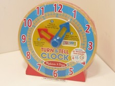 MELISSA  DOUG TURN  TELL CLOCK NEW SEALED FREE SHIP