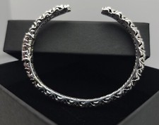 CHARLES KRYPELL .925 Sterling Silver IVY LOVE Hinged Cuff Bracelet NEW