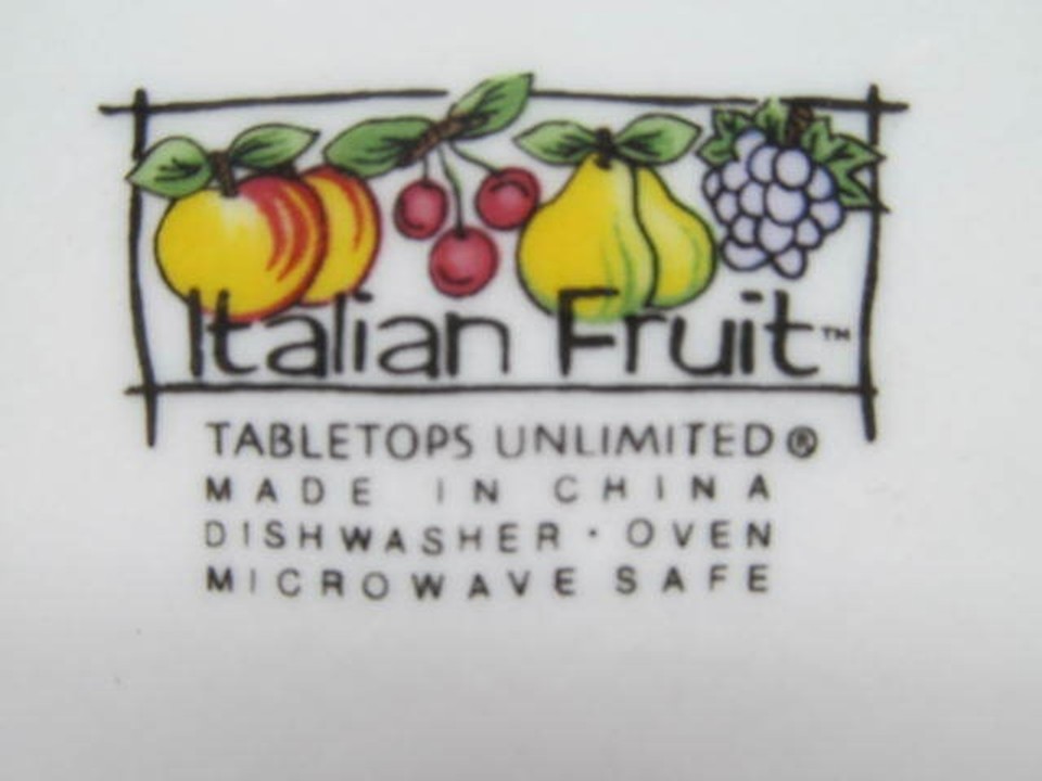 Tabletops Unlimited Italian Fruit 10 3/8" Dinner Plates Set Of 2 Plates
