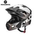 ROCKBROS Children's Bike Helmet Full Face Detachable Ultralight With Taillight